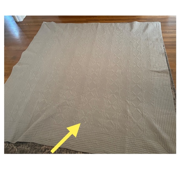 Pottery Barn Hanna Cotton/Linen Quilt • Full/Queen - Picture 5 of 6